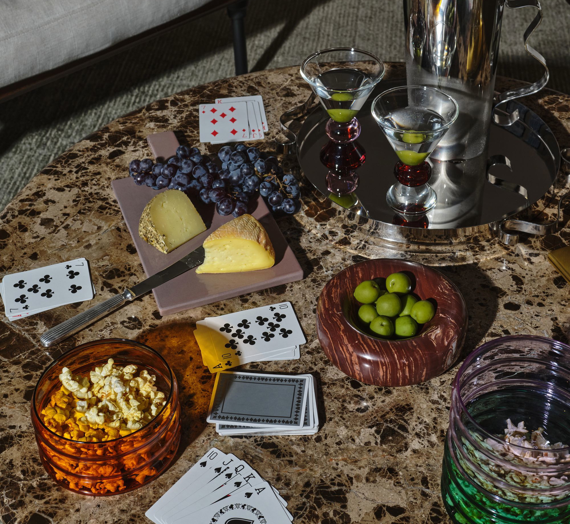 a table topped with lots of different types of food