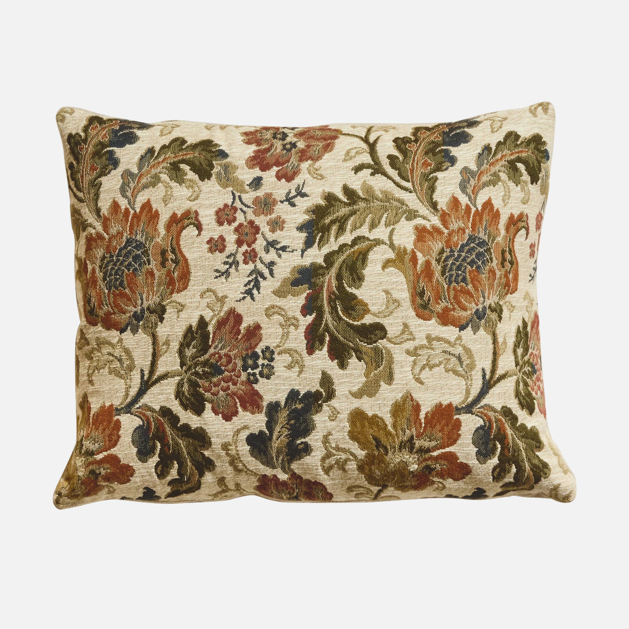 a pillow with a floral design on it