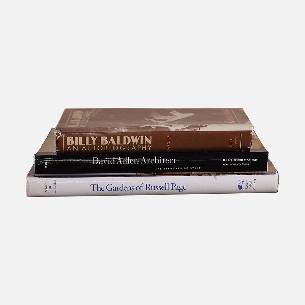 three books stacked on top of each other