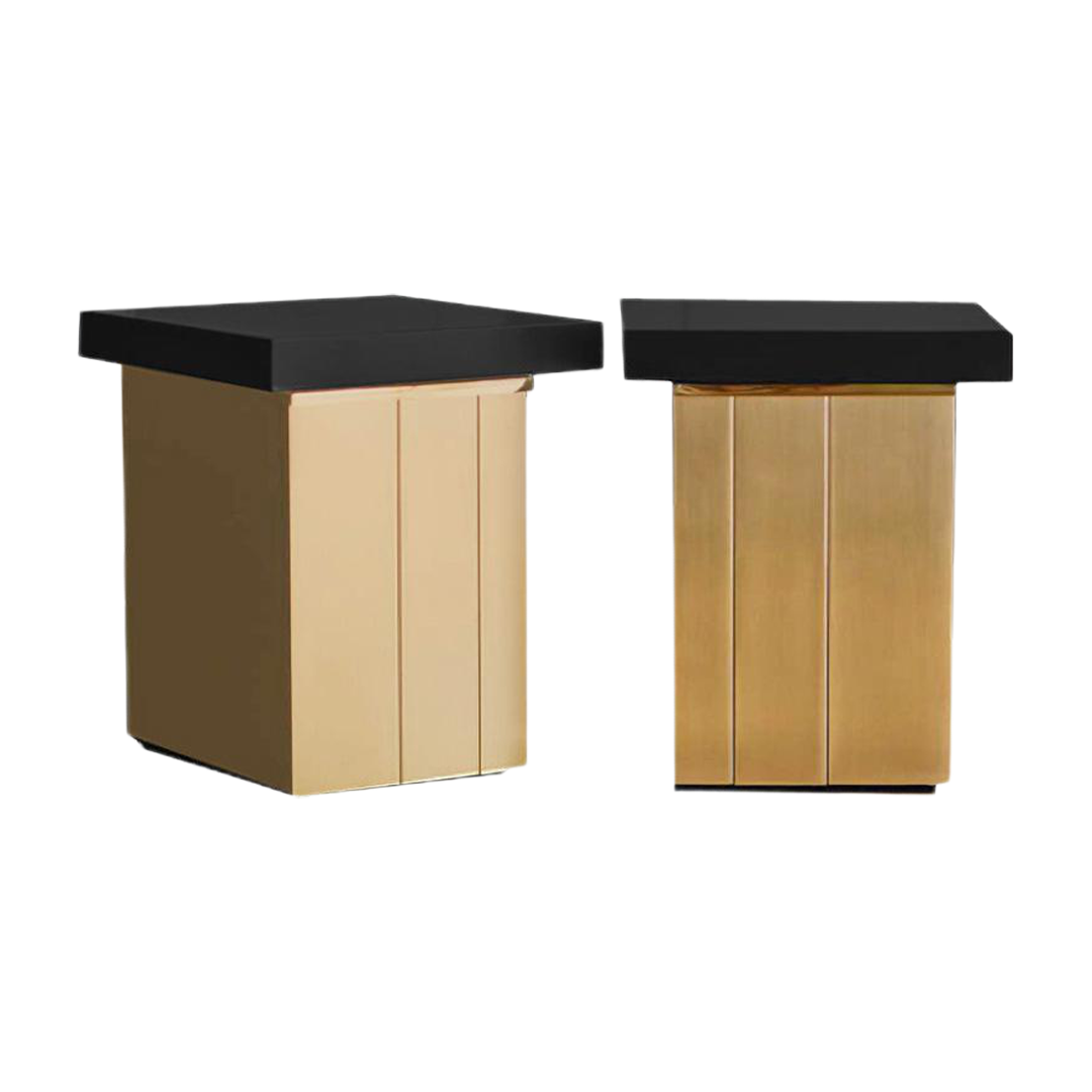 The image of an Lacquered Wood and Brass by Luciano Frigerio, Set of 2 product