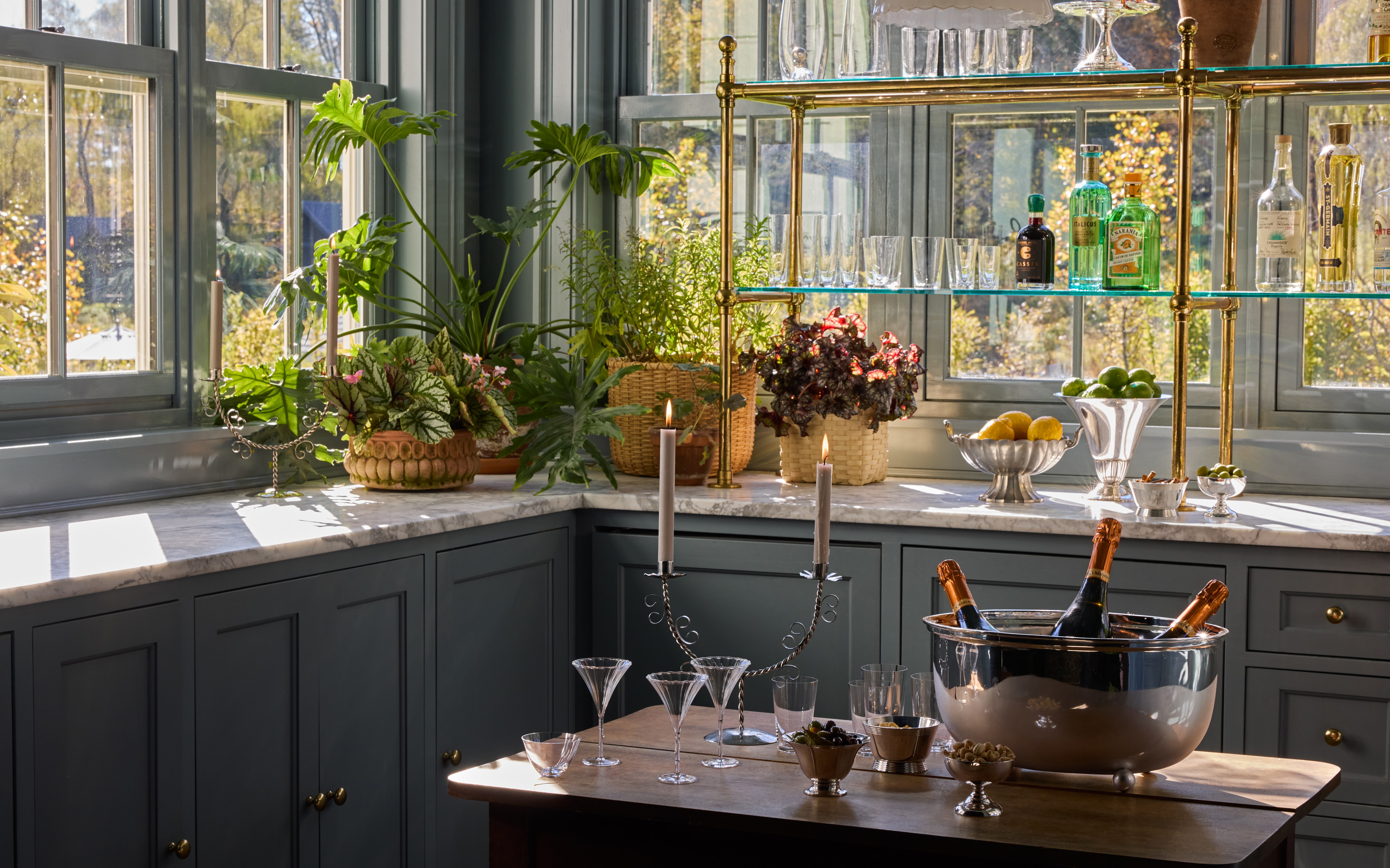 a kitchen filled with lots of counter top space