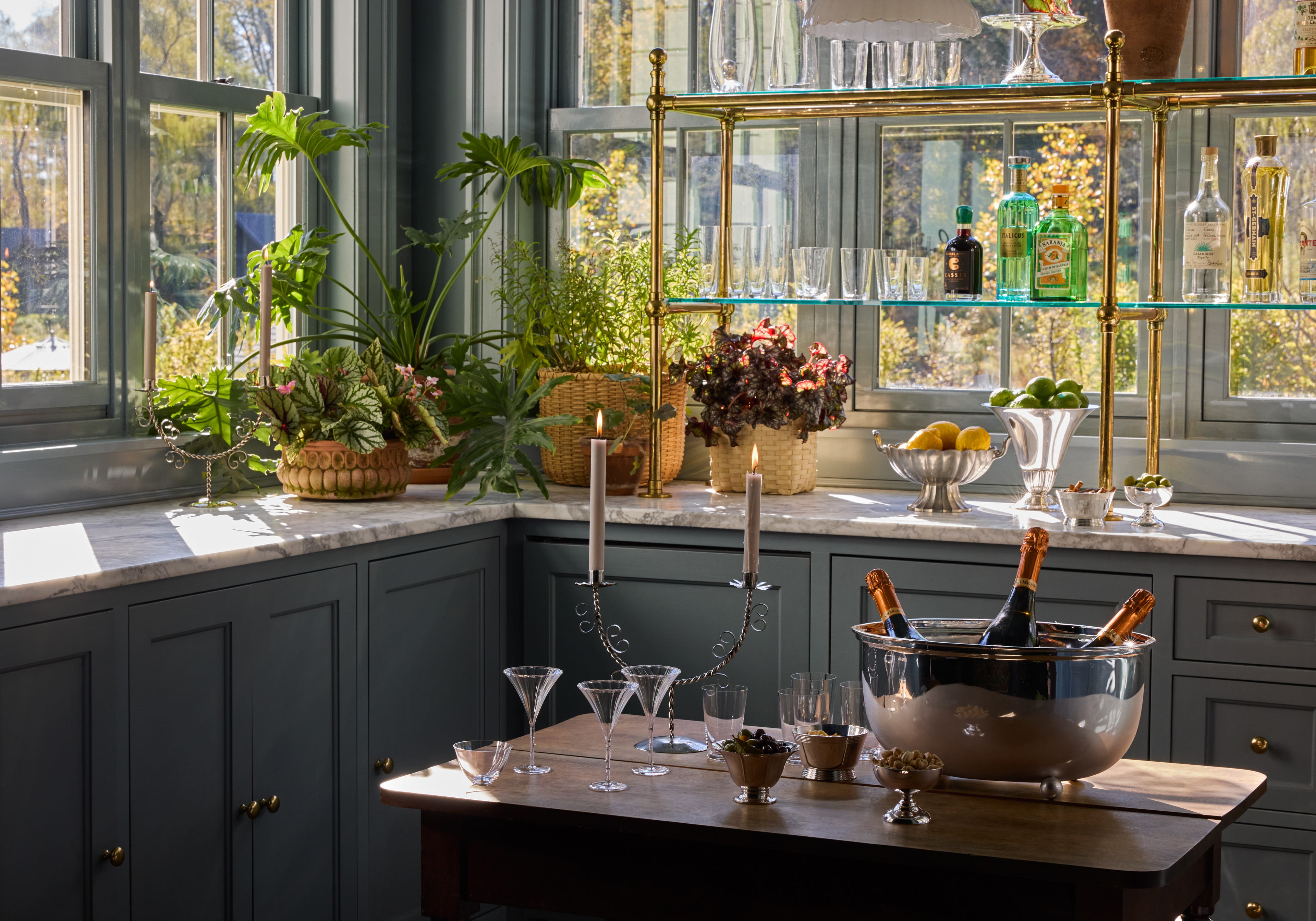 a kitchen filled with lots of counter top space