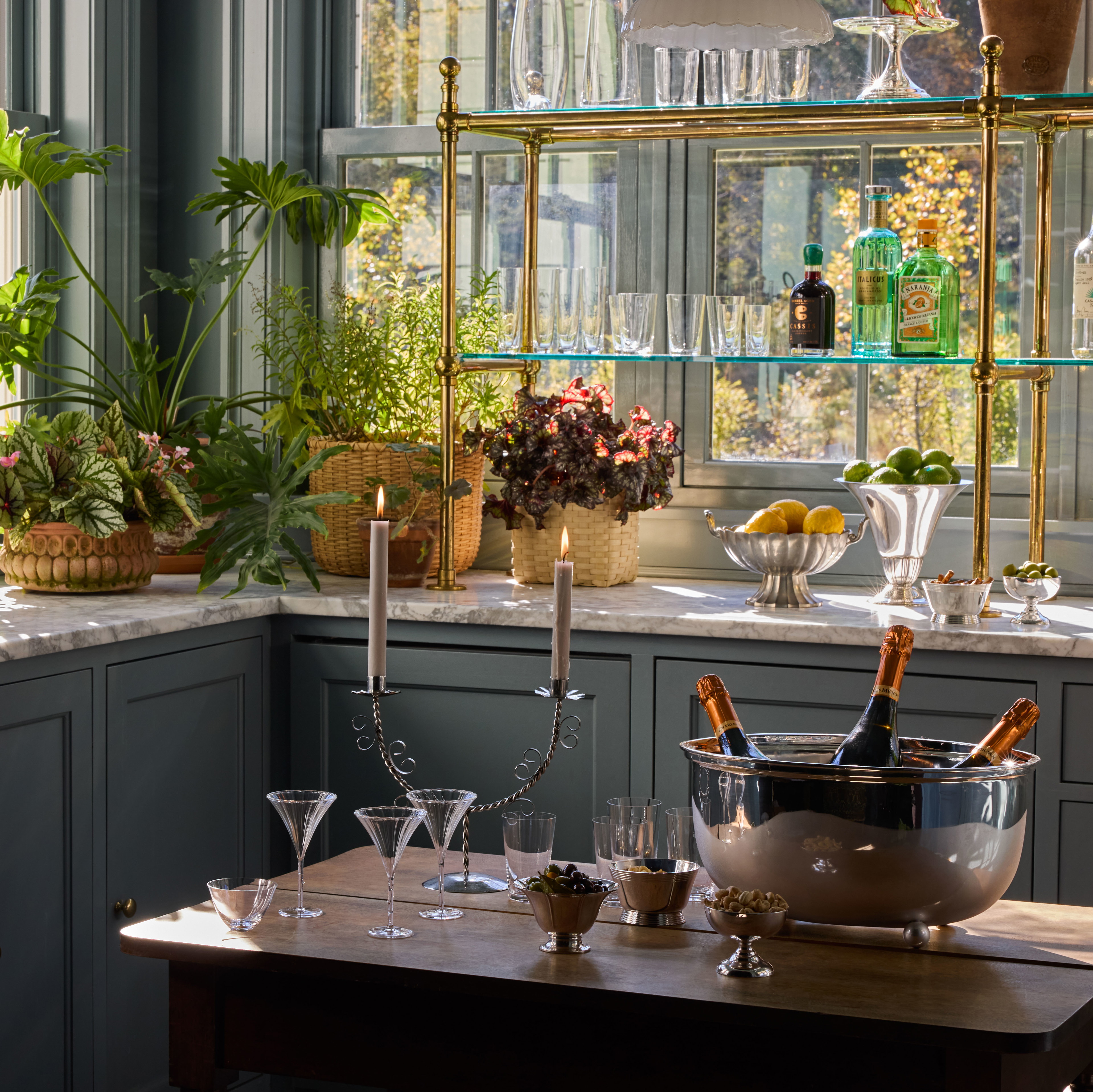 a kitchen filled with lots of counter top space