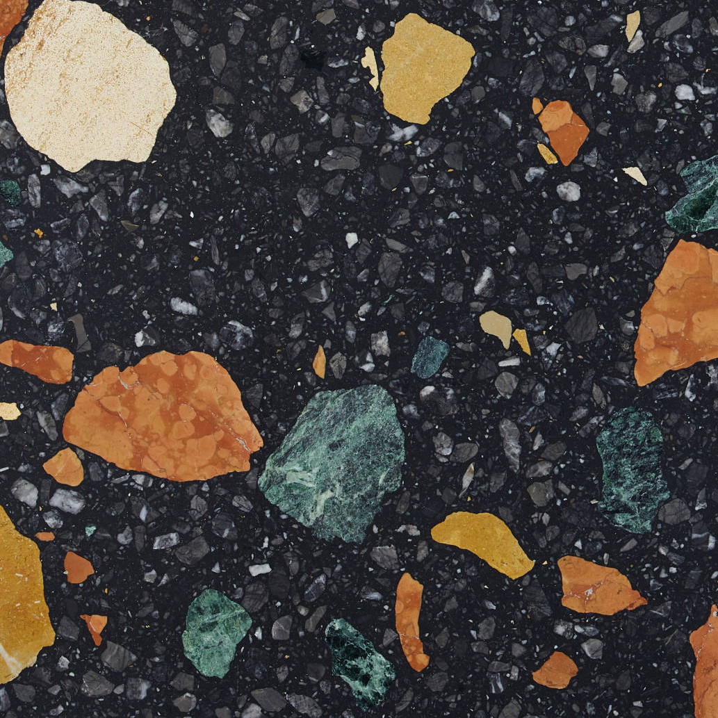 a close up of a street with rocks and gravel