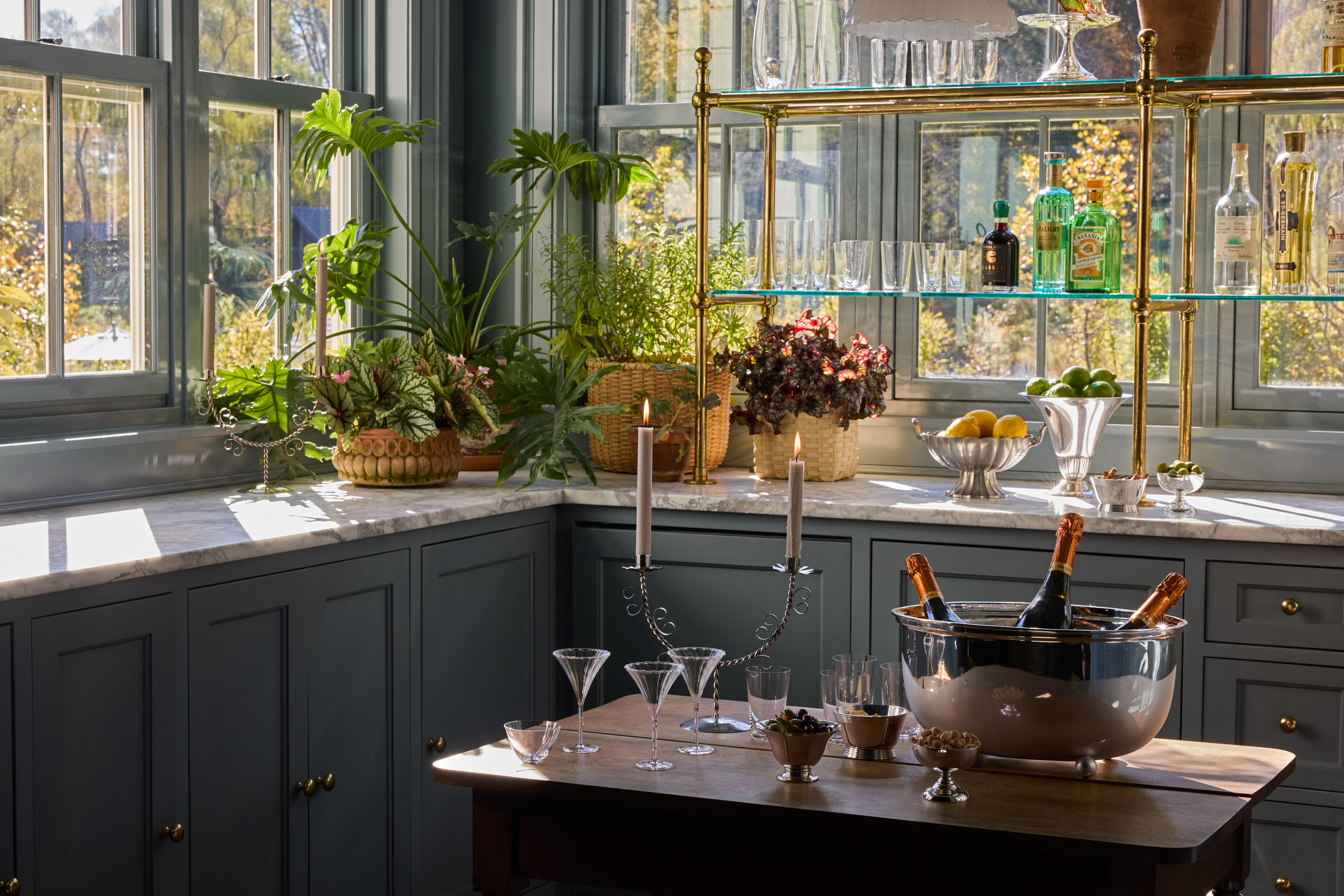 a kitchen filled with lots of counter top space