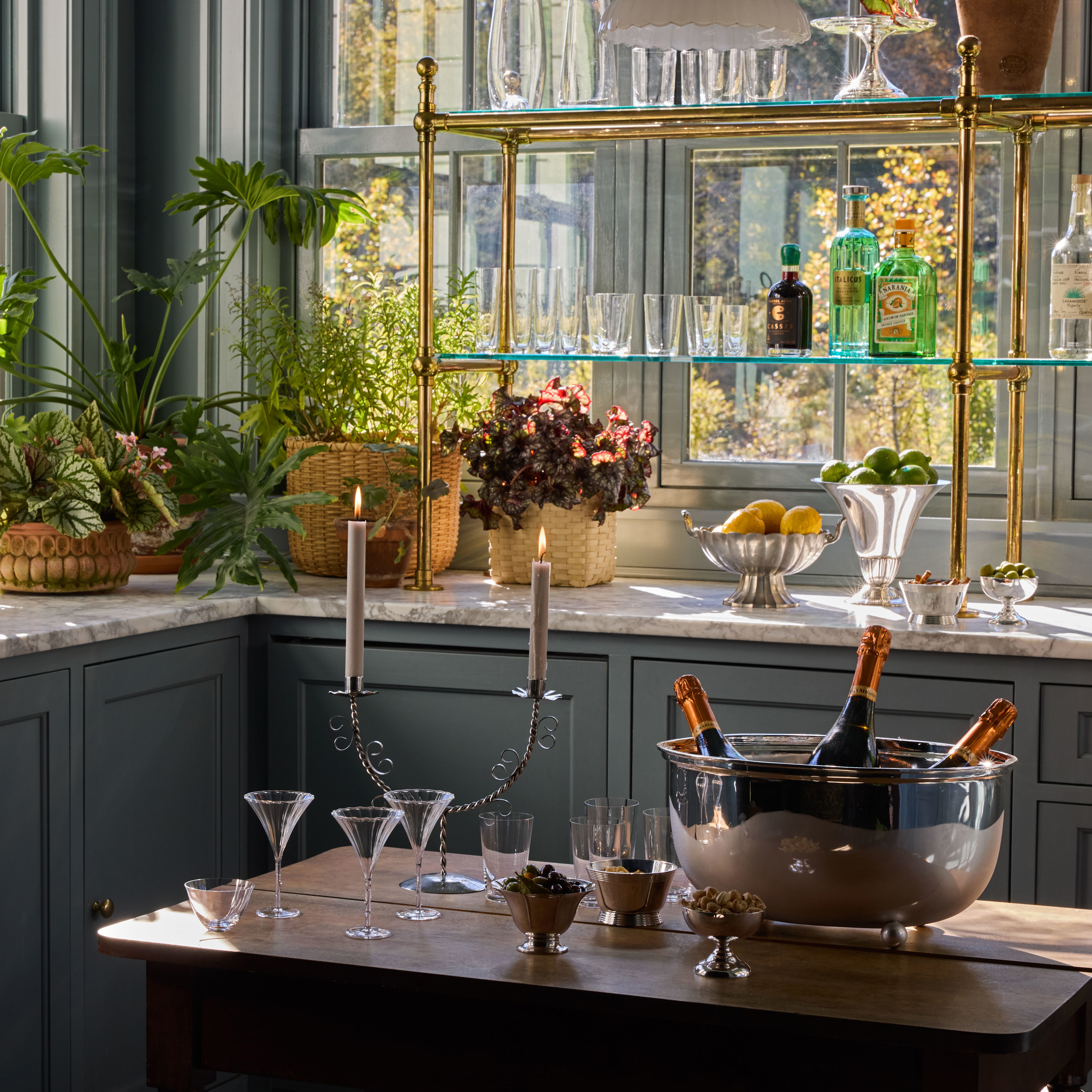 a kitchen filled with lots of counter top space