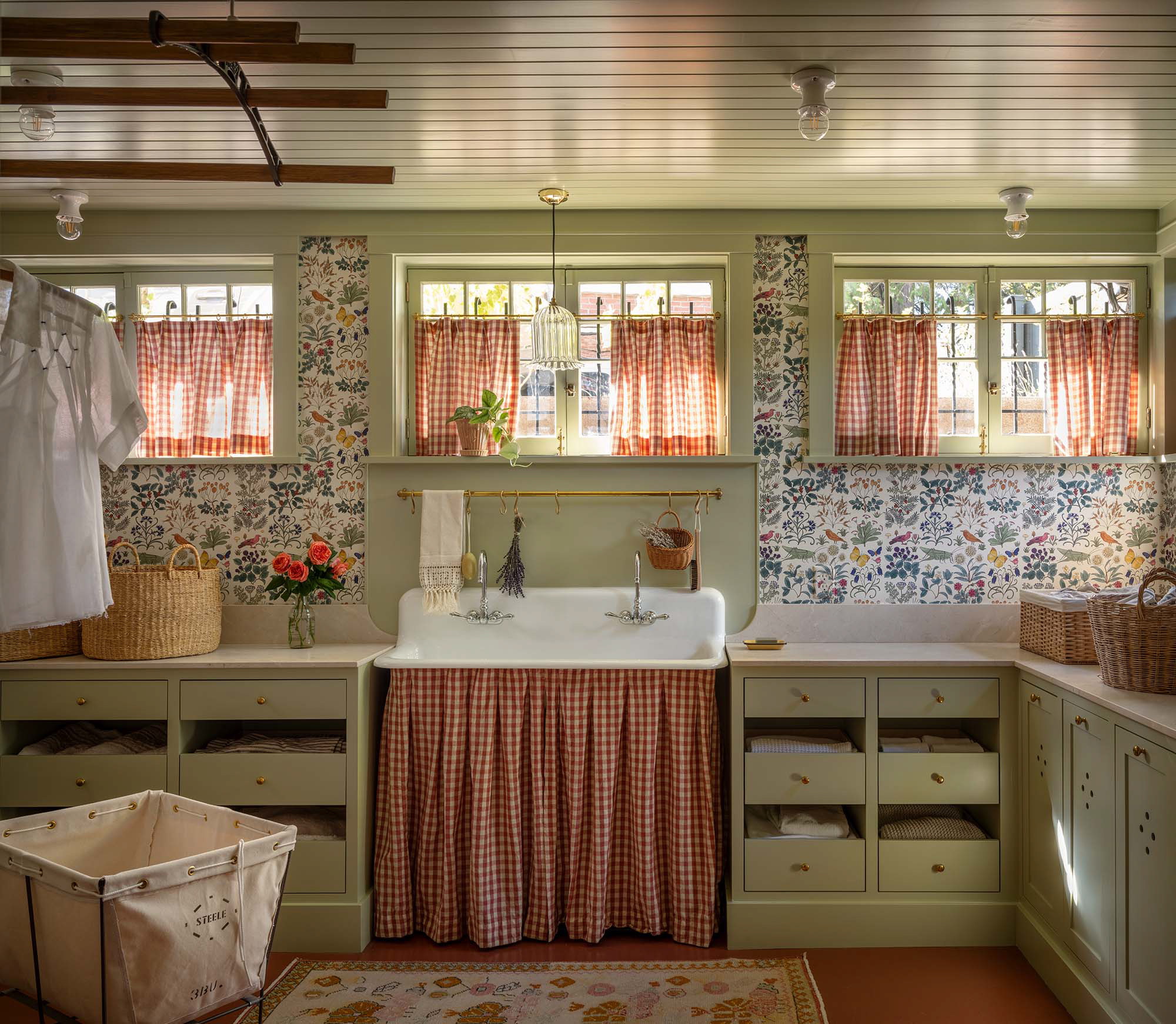 a kitchen with a sink and a window