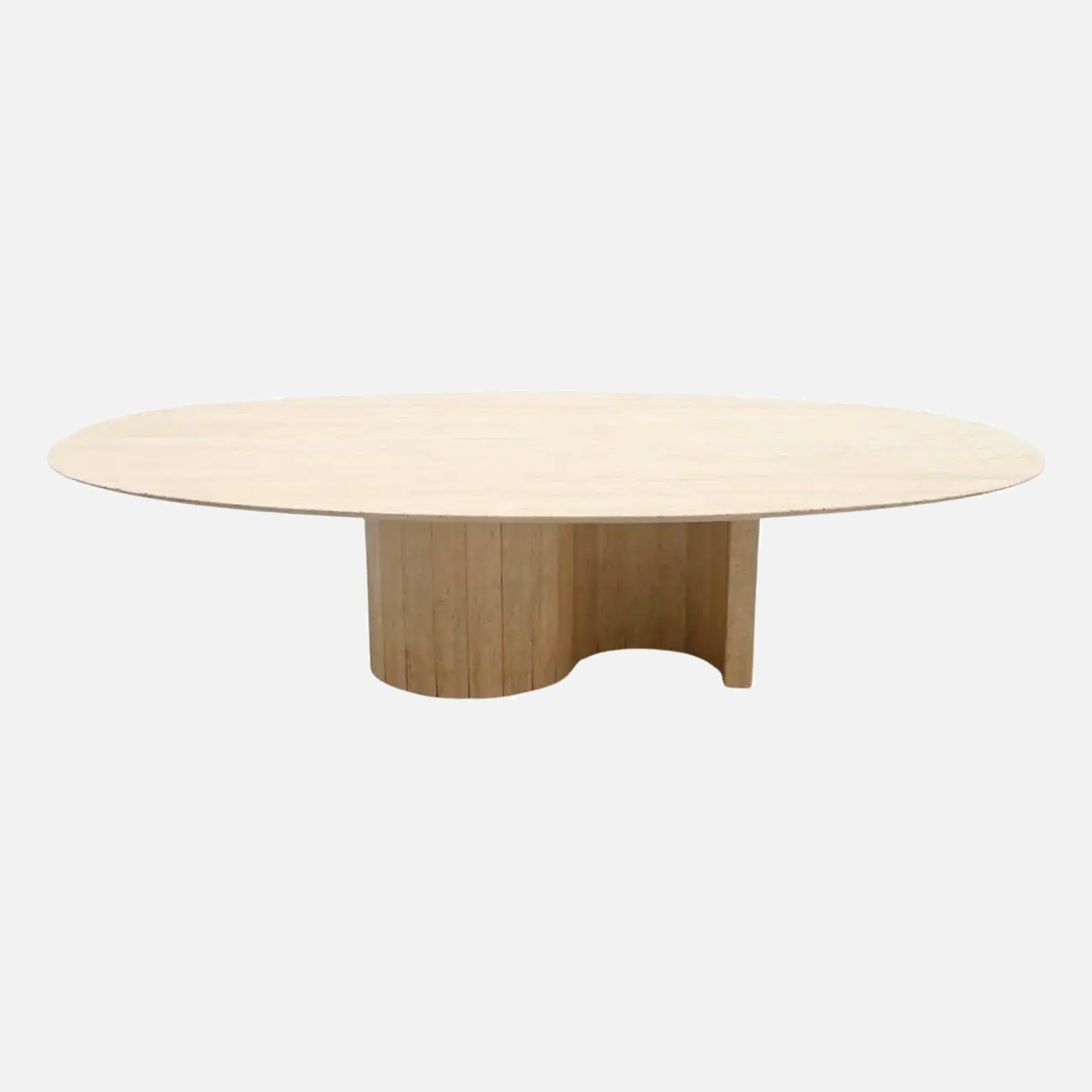 The image of an Travertine Oval Dining Table product
