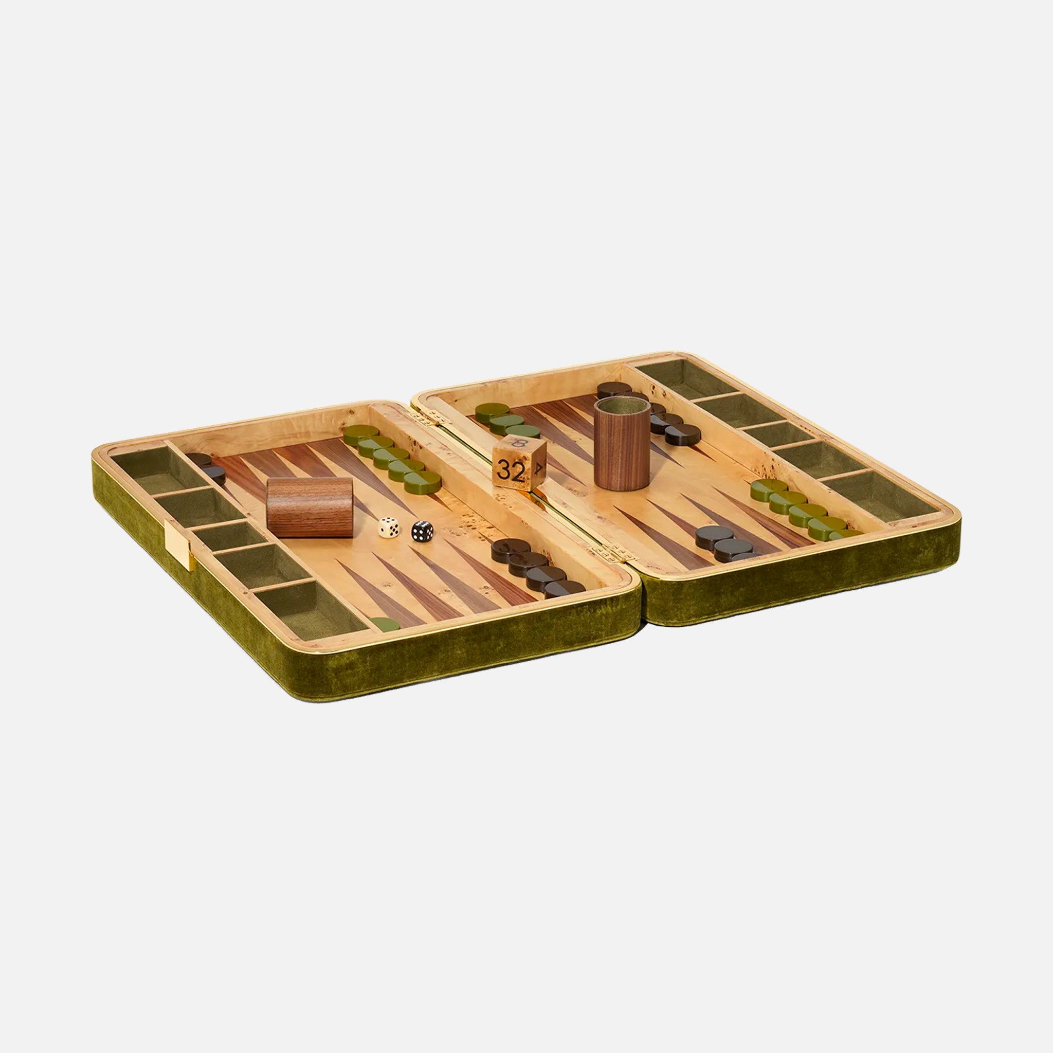 The image of an AERIN Velvet Backgammon Set product
