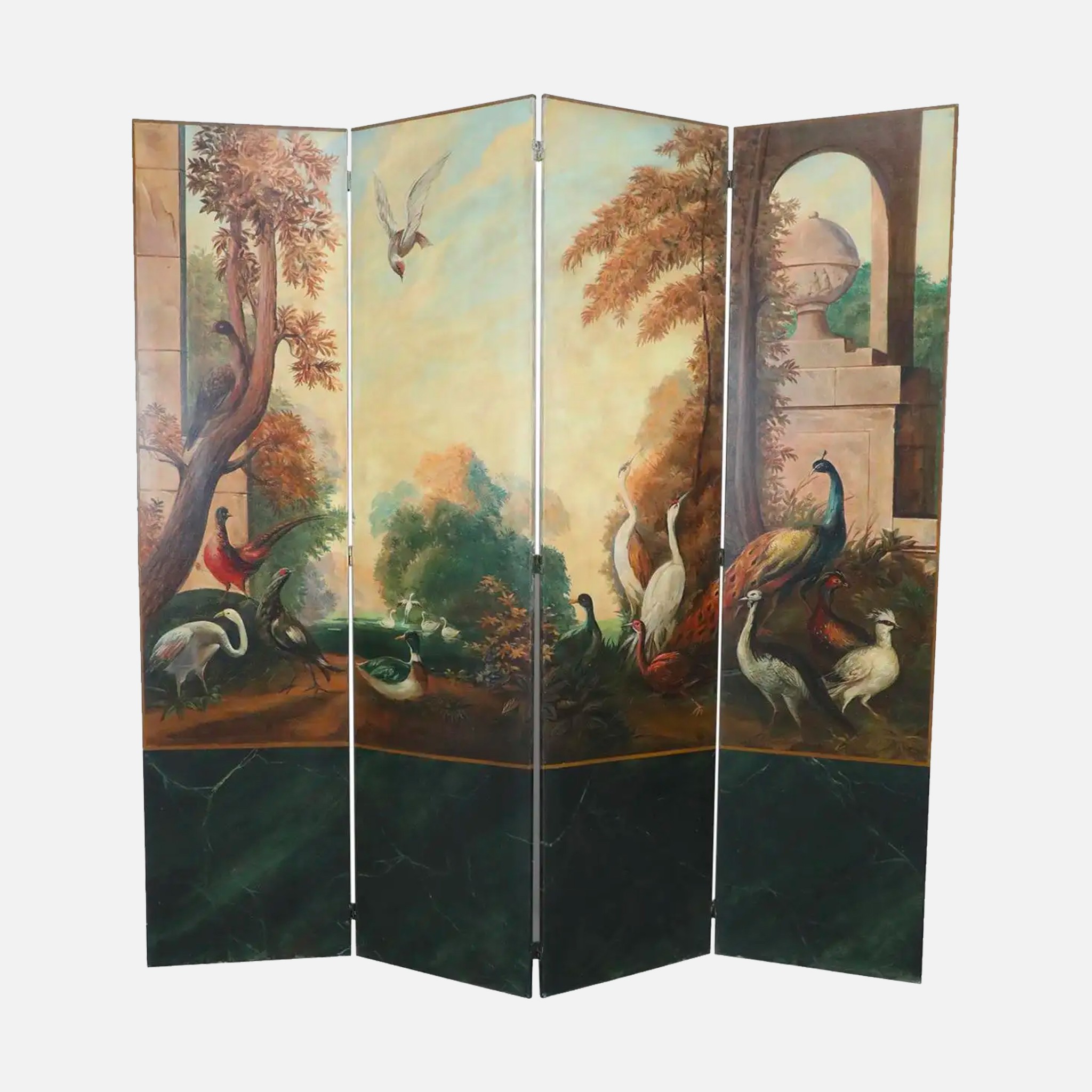 The image of an Early 20th-Century Italian Hand Painted Screen product