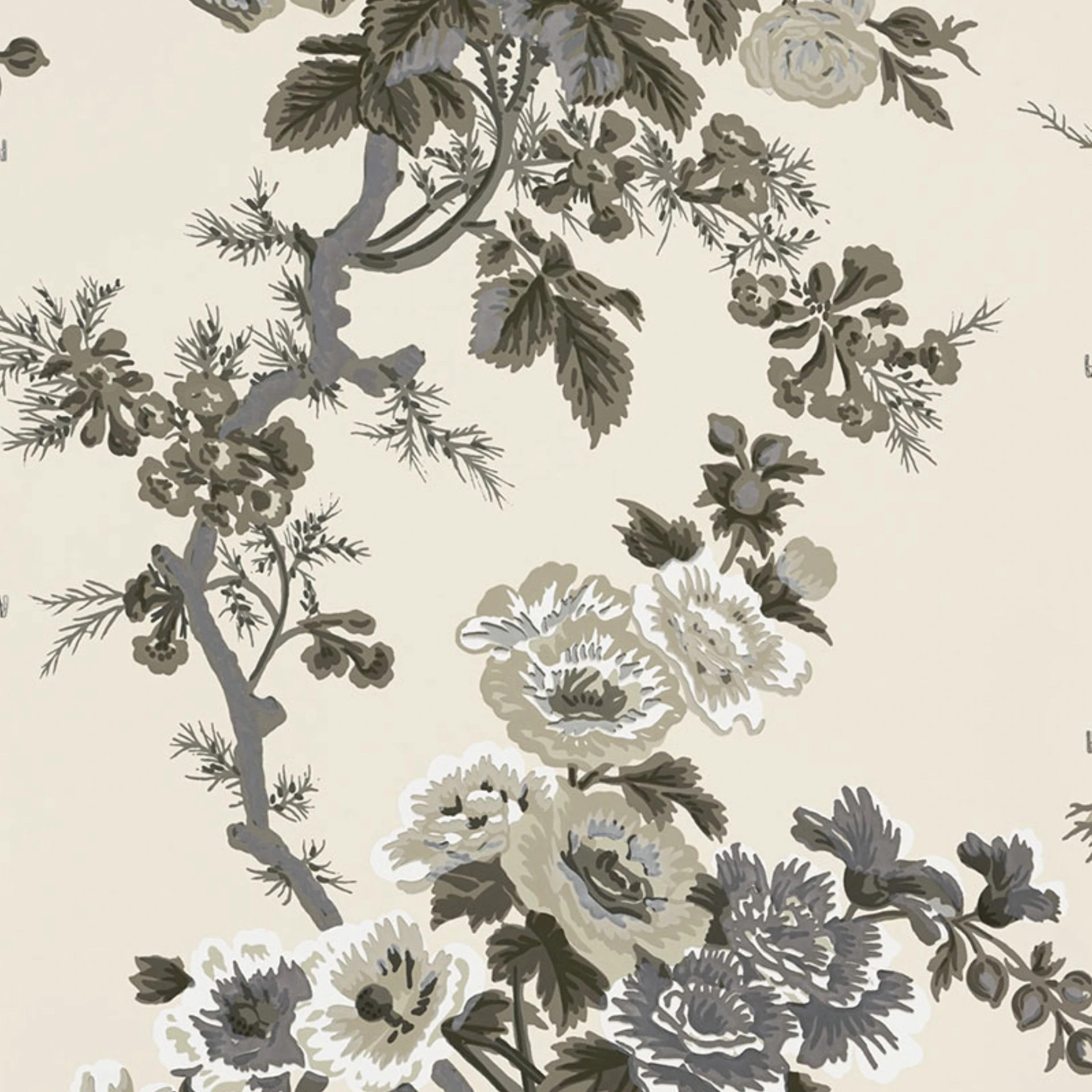 The image of an Pyne Hollyhock Wallpaper product