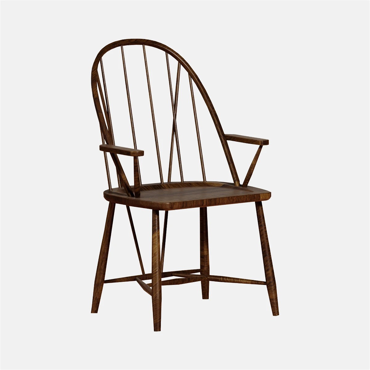 a wooden chair with a wooden seat