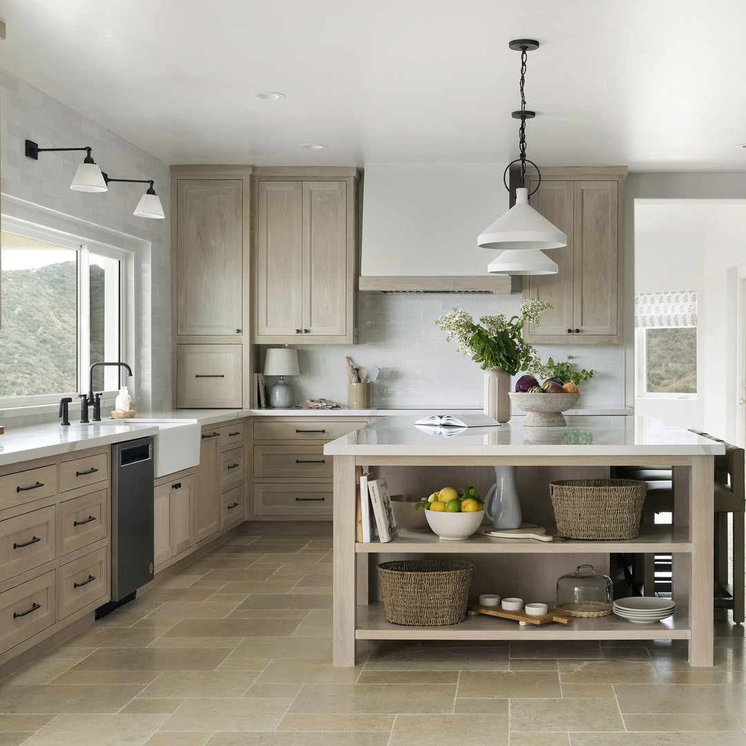 a kitchen filled with lots of counter top space