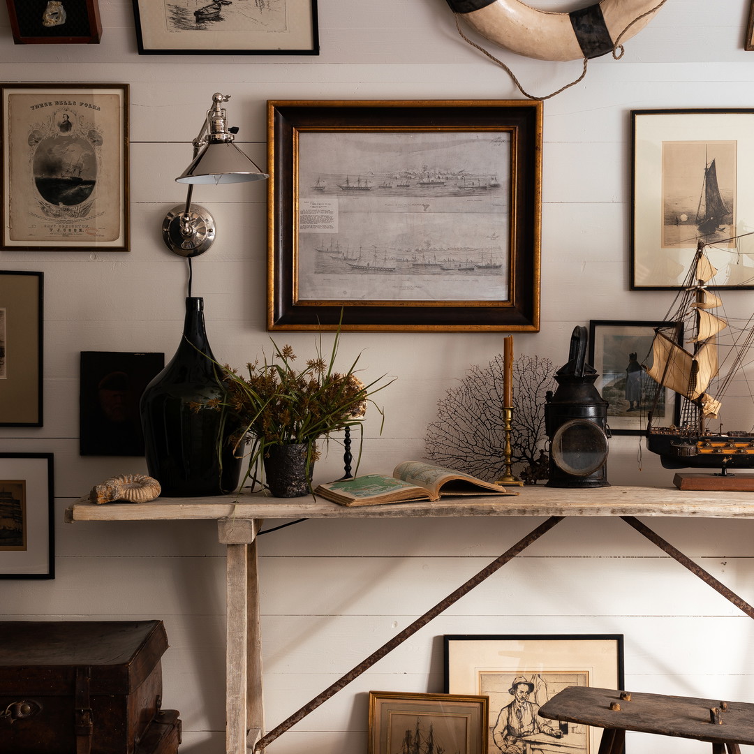 a table with a bunch of pictures on it