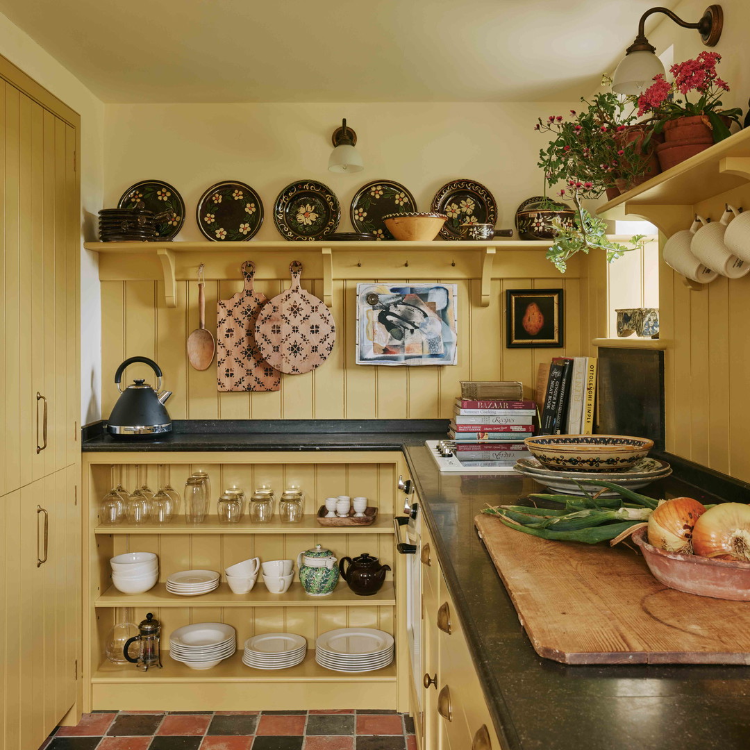 a kitchen filled with lots of counter top space