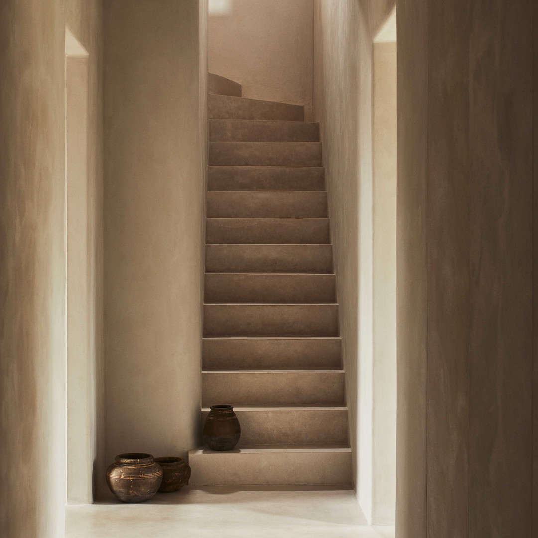 a staircase leading to a second floor of a house