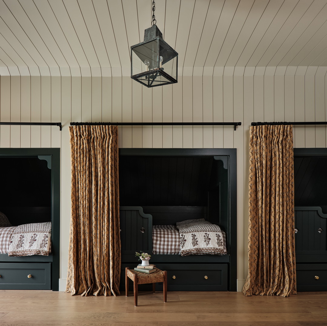 a couple of bunk beds sitting next to each other