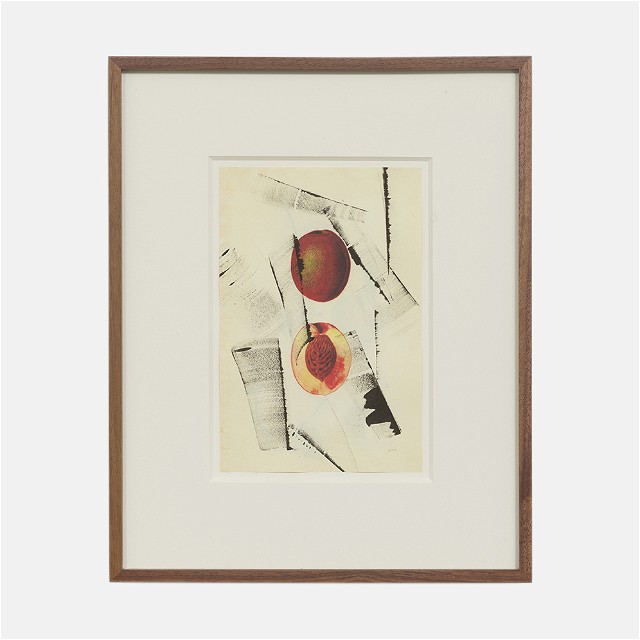 a picture of an apple in a frame