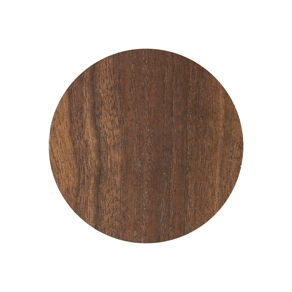 a round wooden table top on a white background