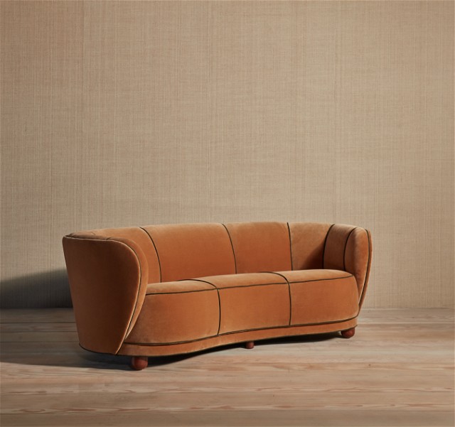 Danish Curved Sofa