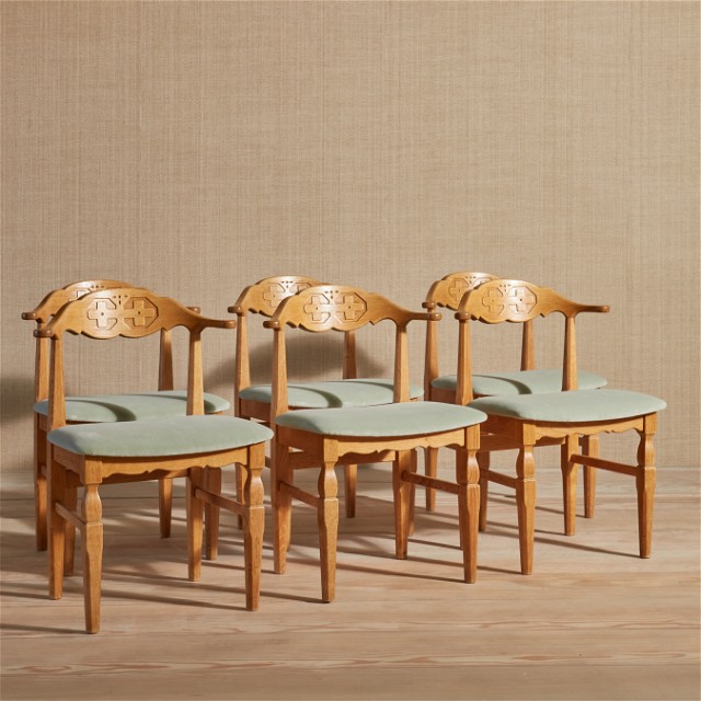 Henry Kjærnulf Set of Six Dining Chairs