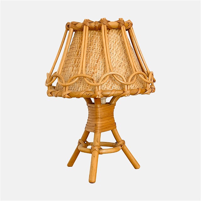 Vintage Bamboo Table Lamp