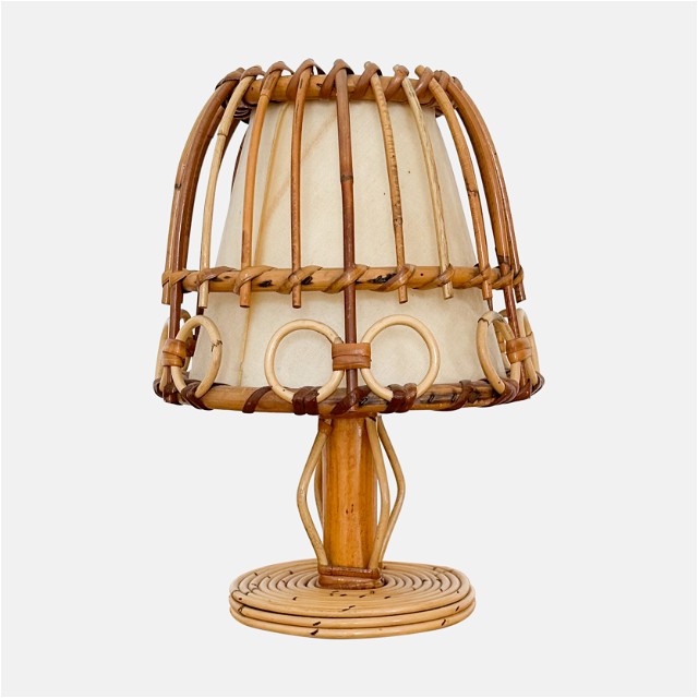 Spanish Bamboo and Paper Table Lamp