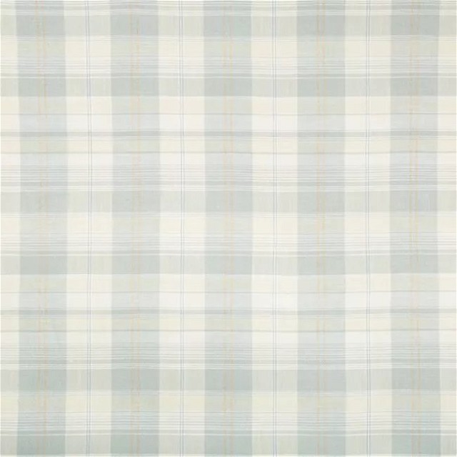 a white and blue plaid rug on a white background
