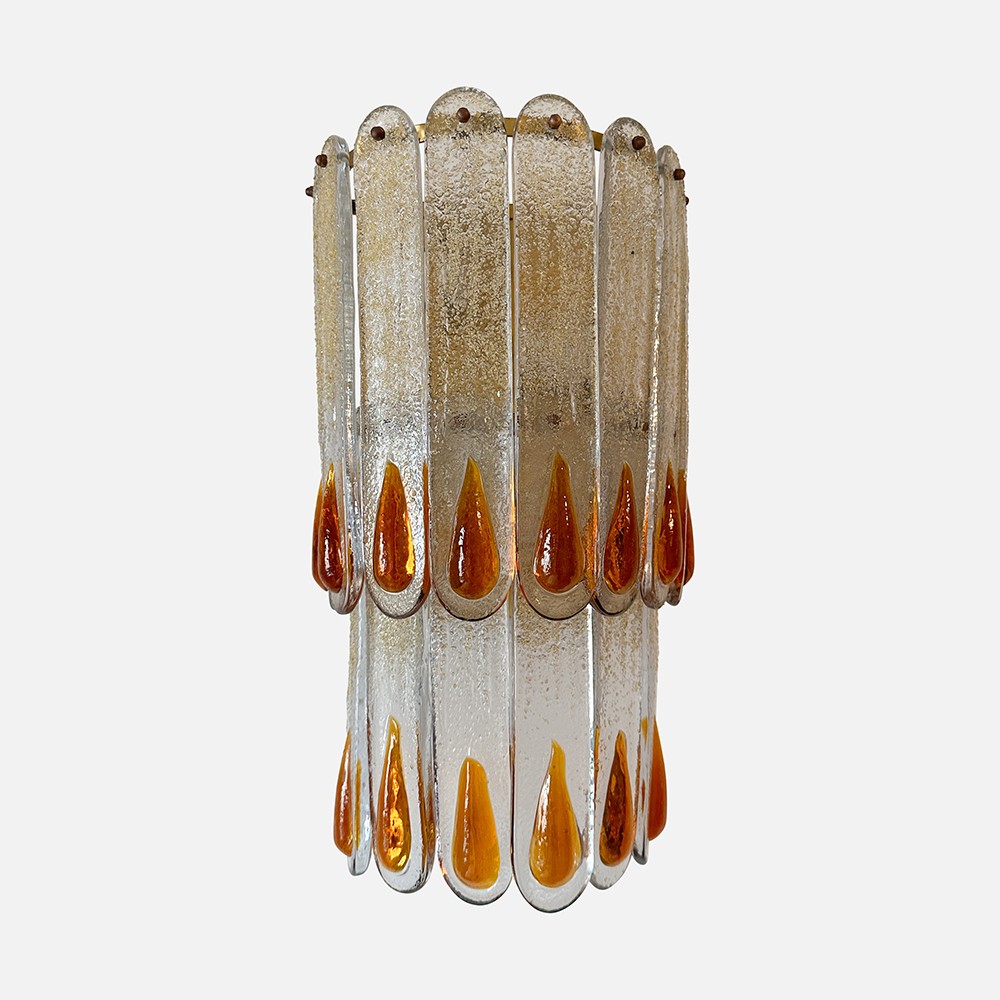 a close up of a light fixture on a white background