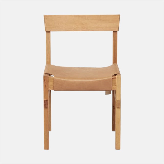 a wooden chair on a white background