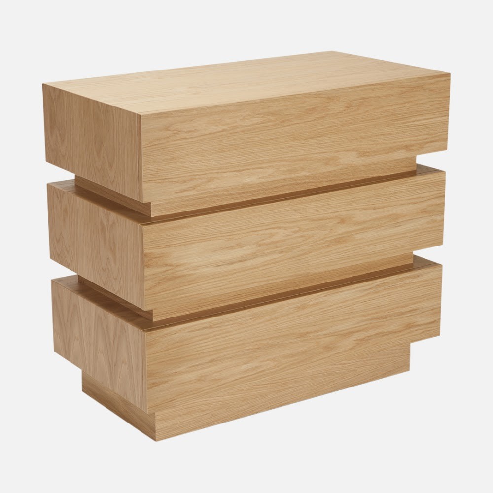 three wooden boxes stacked on top of each other