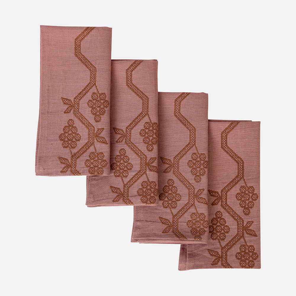 Napa Napkins Set by Sharland England, Pink