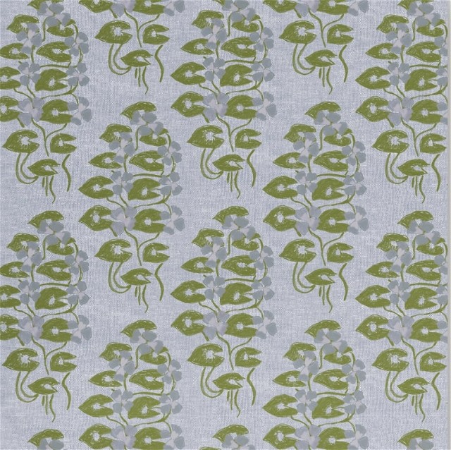 a blue and green floral pattern on a white background