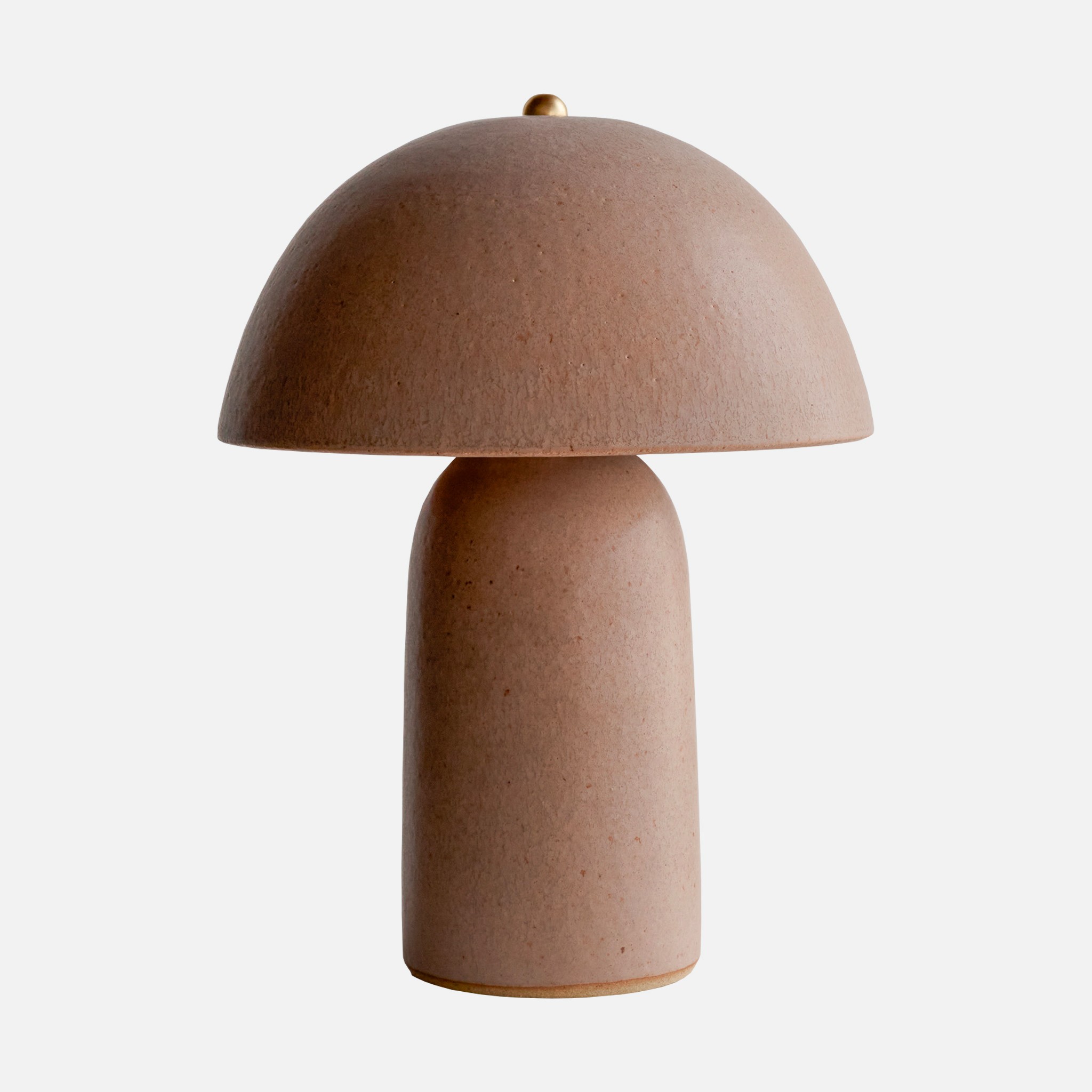 a mushroom shaped lamp is shown against a white background