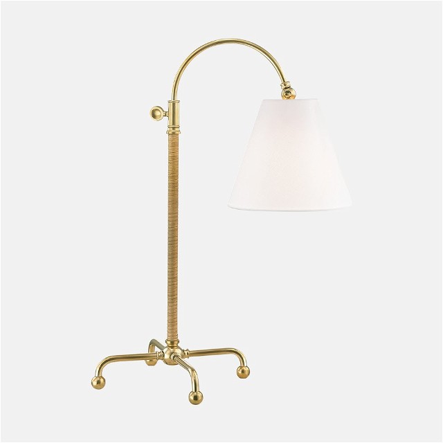 a lamp with a white shade on a white background