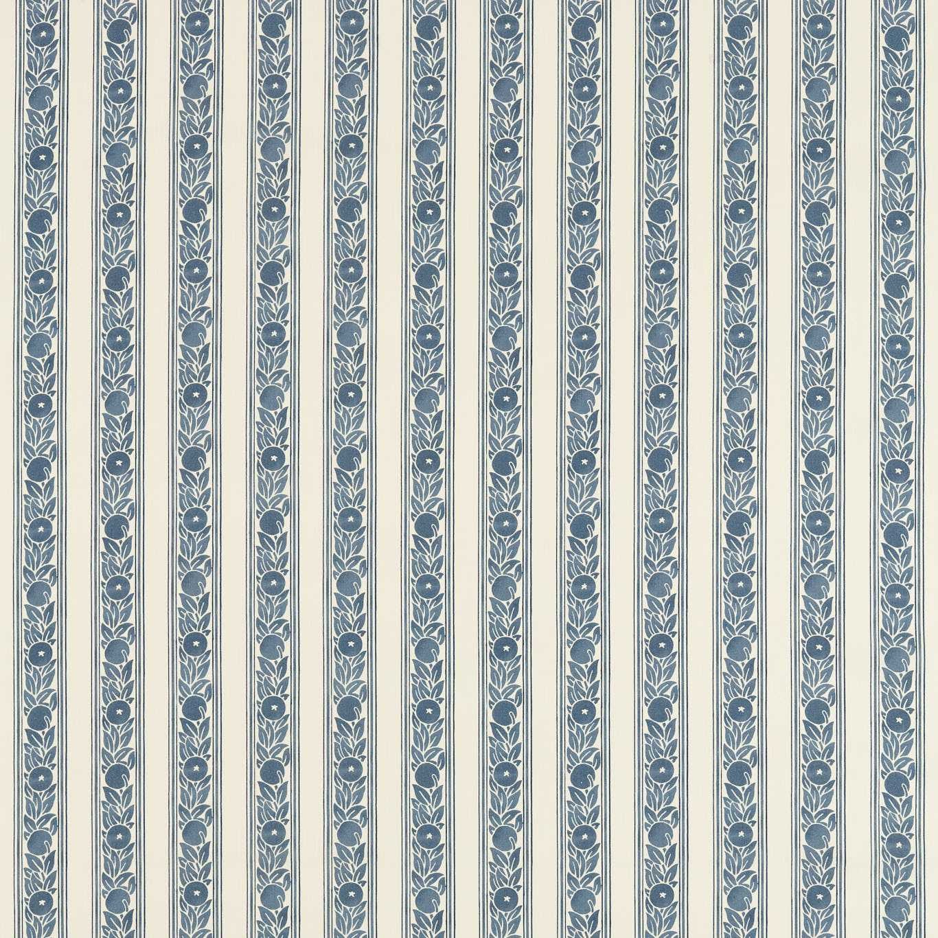 a blue and white striped wallpaper pattern