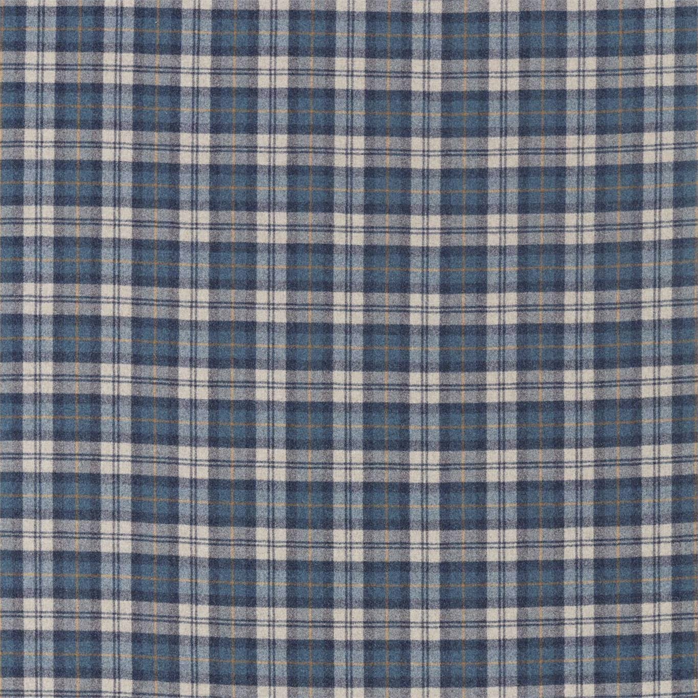 a blue and white plaid fabric