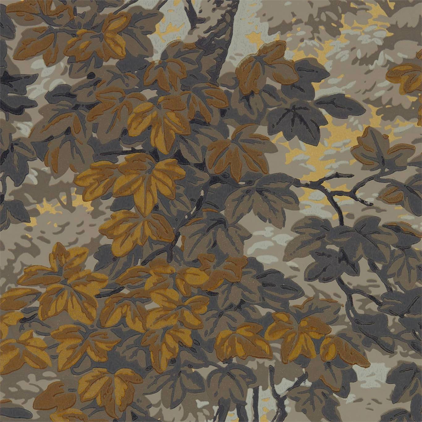 a painting of a tree with yellow leaves