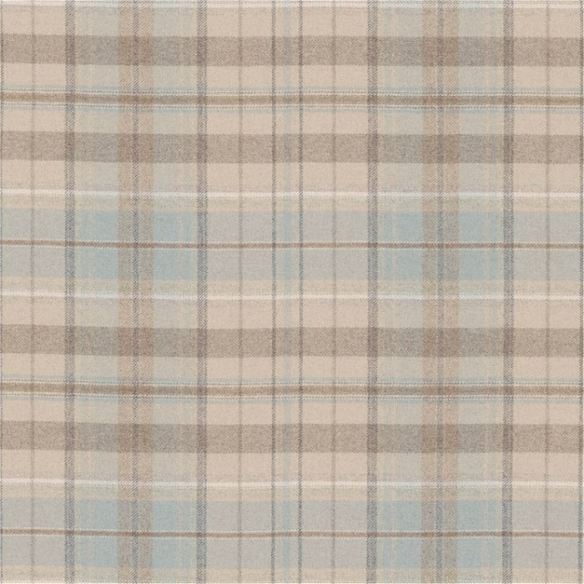 a beige and blue plaid fabric