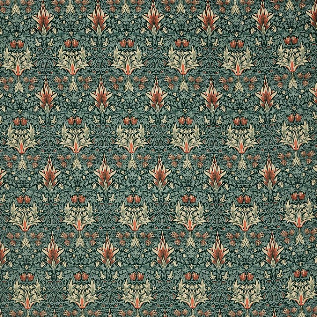 a green and red wallpaper with a pattern on it