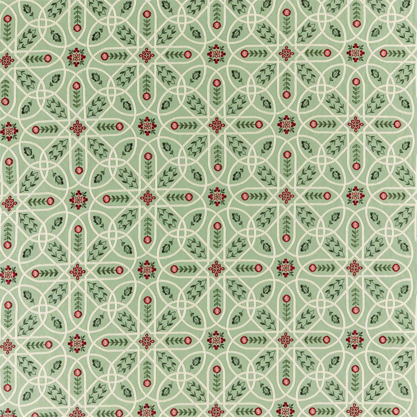 a green and red pattern on a white background