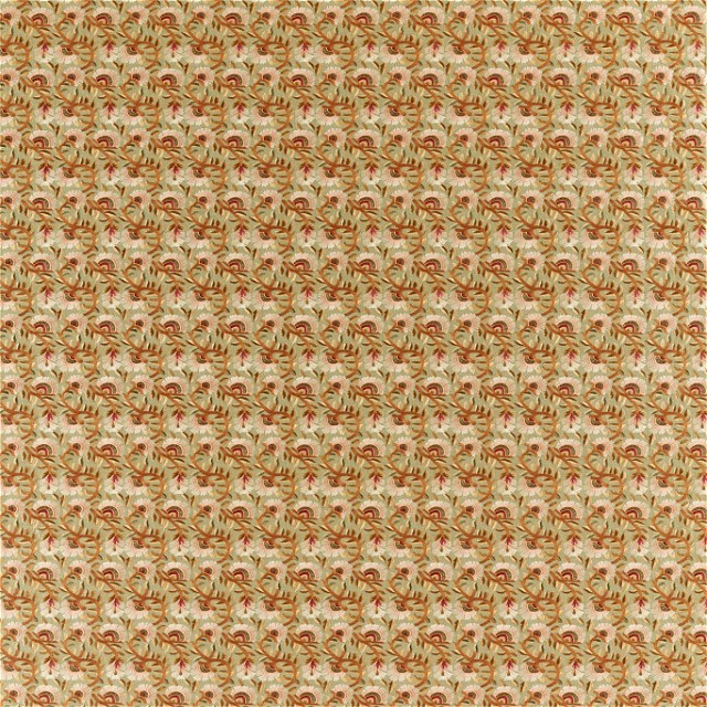 an orange and white rug with a pattern on it