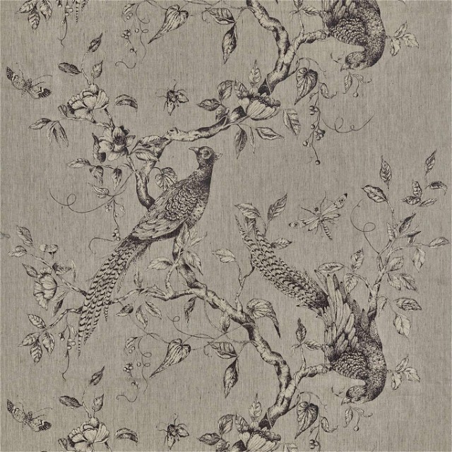 a drawing of two birds on a tree branch