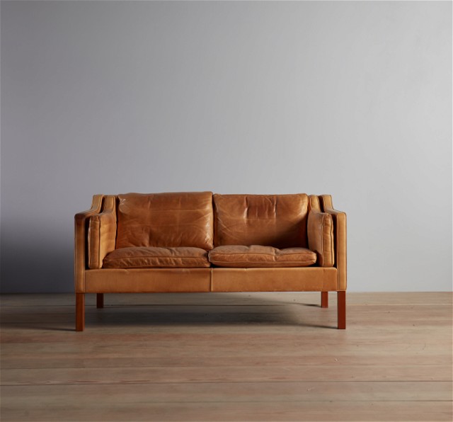 Børge Mogensen Leather Sofa, Model 2212