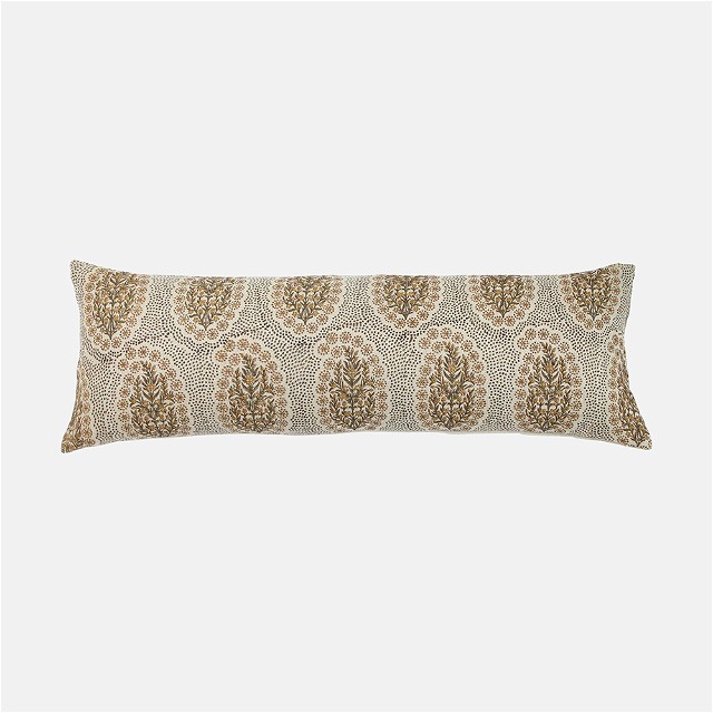 a rectangular pillow with a decorative pattern on it
