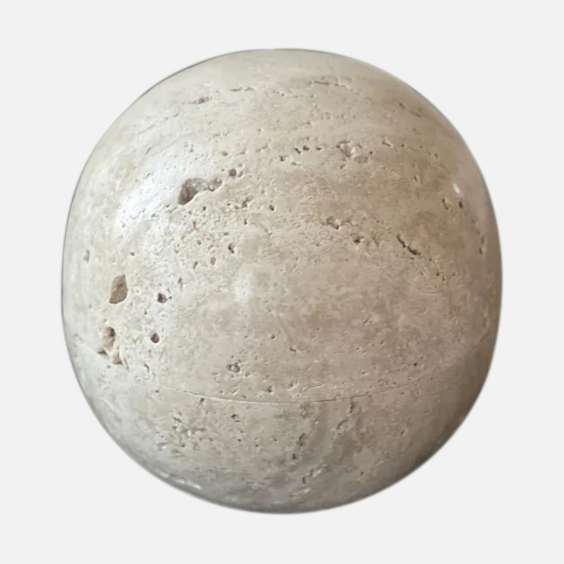 a white ball of cement on a white background