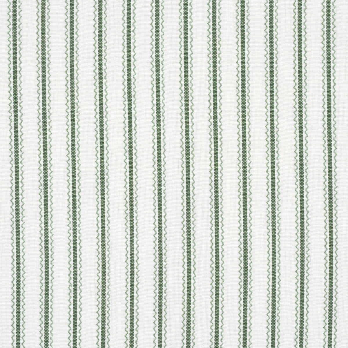 The Expert - Birdie Ticking Stripe Fabric - Leaf Green, Sample