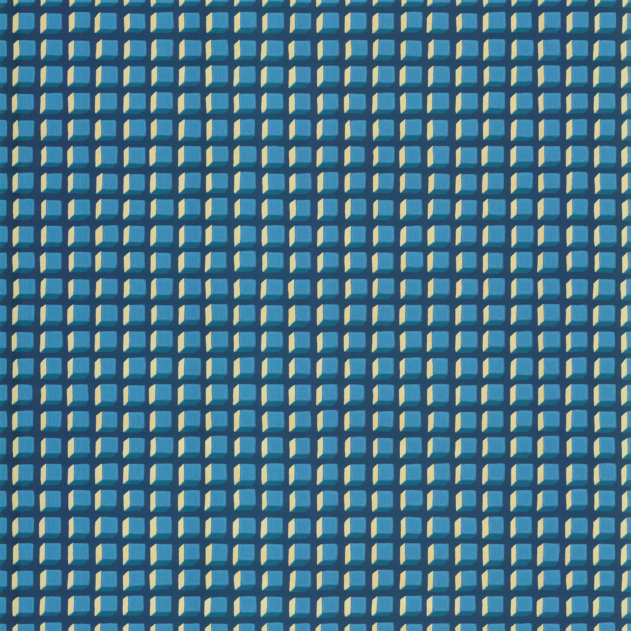 a close up of a blue and white background