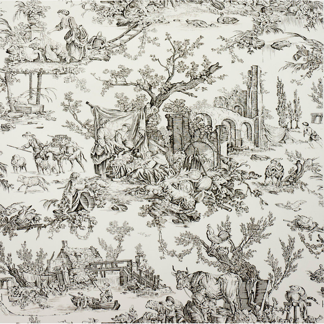 a black and white drawing of a landscape