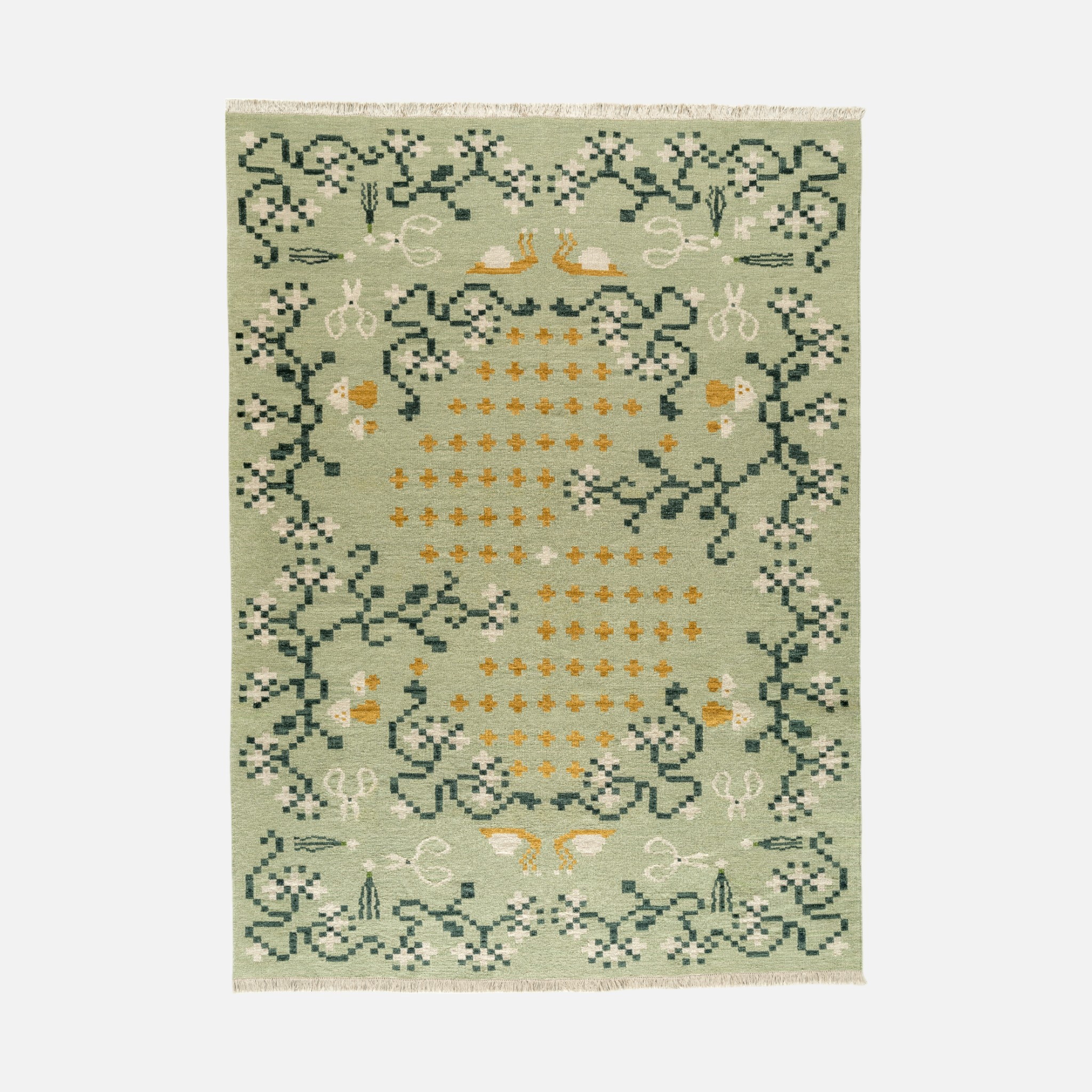 The Expert - Spring Garden Rug - Gray Green, 8x11, Rug Only